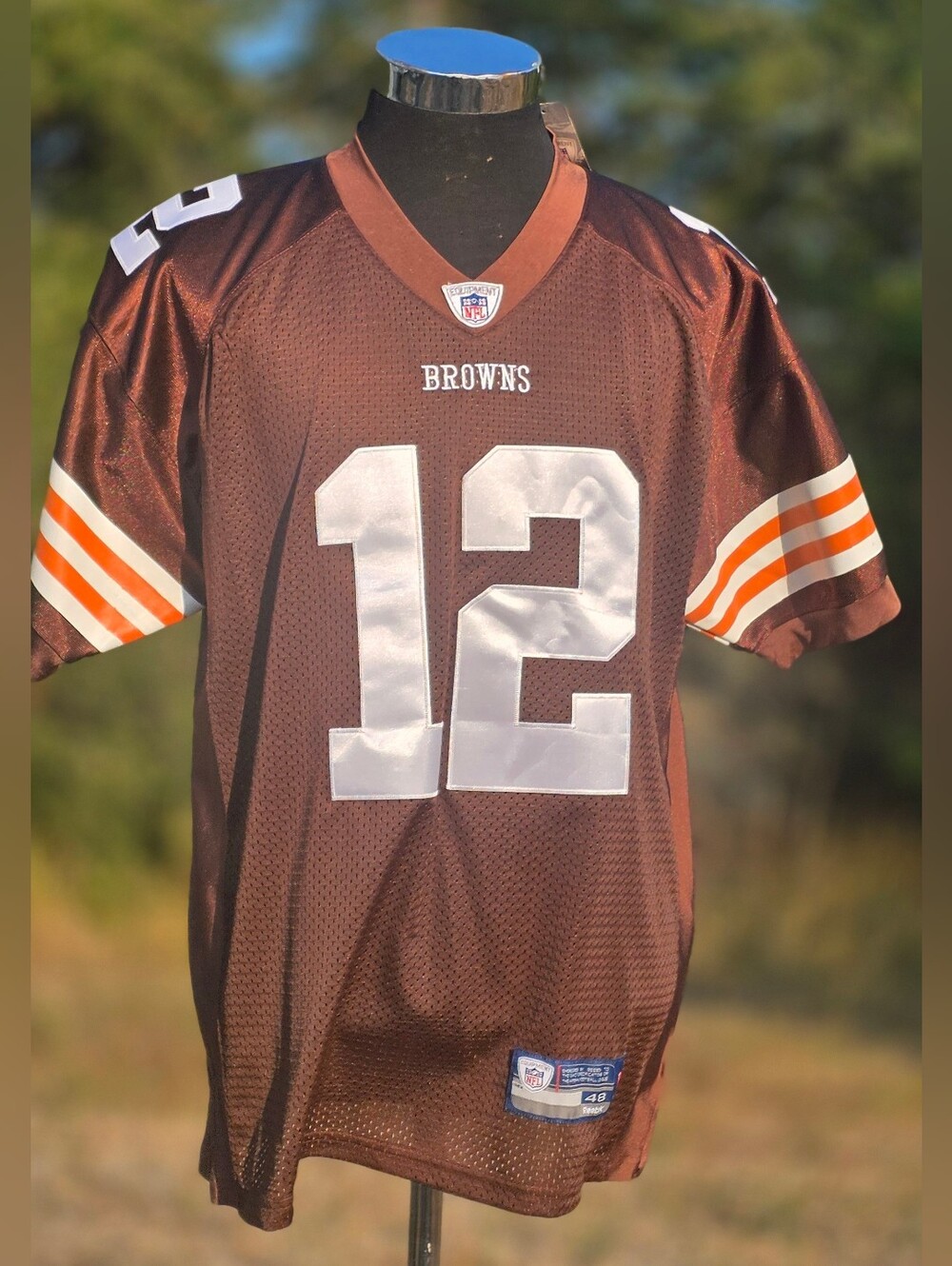 New Reebok COLT McCOY No. 12 CLEVELAND BROWNS On-Field Size 48 L Football Jersey